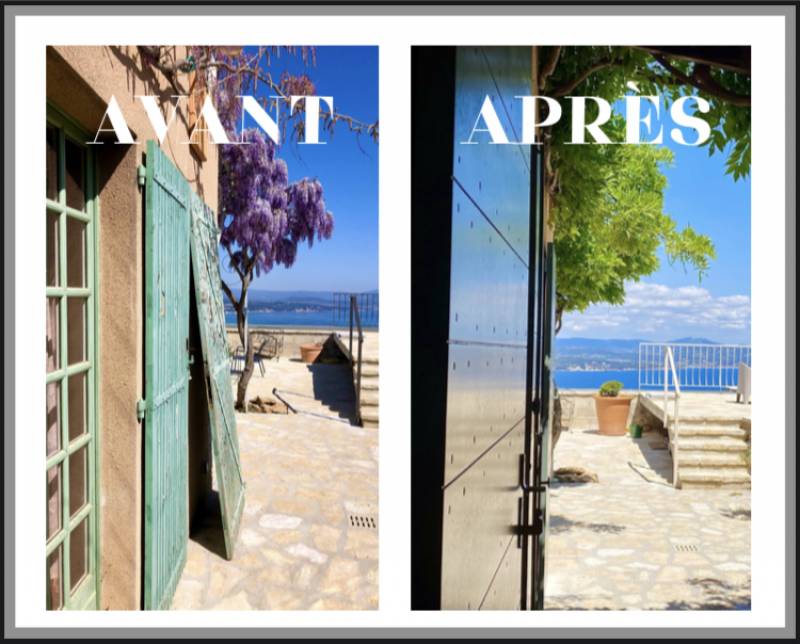 Avant/après le remplacement de ses volets provençaux